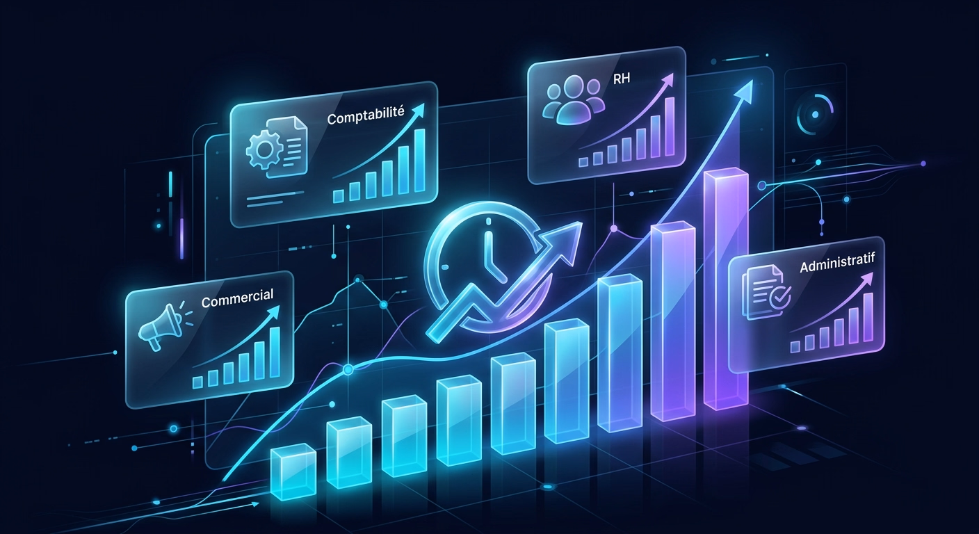 Heures économisées et retour sur investissement des agents IA par métier en PME