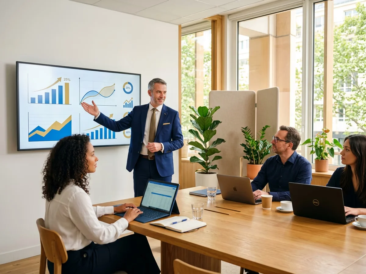 Équipe professionnelle en formation IA à Bordeaux - Collaborateurs utilisant ChatGPT et outils d'intelligence artificielle