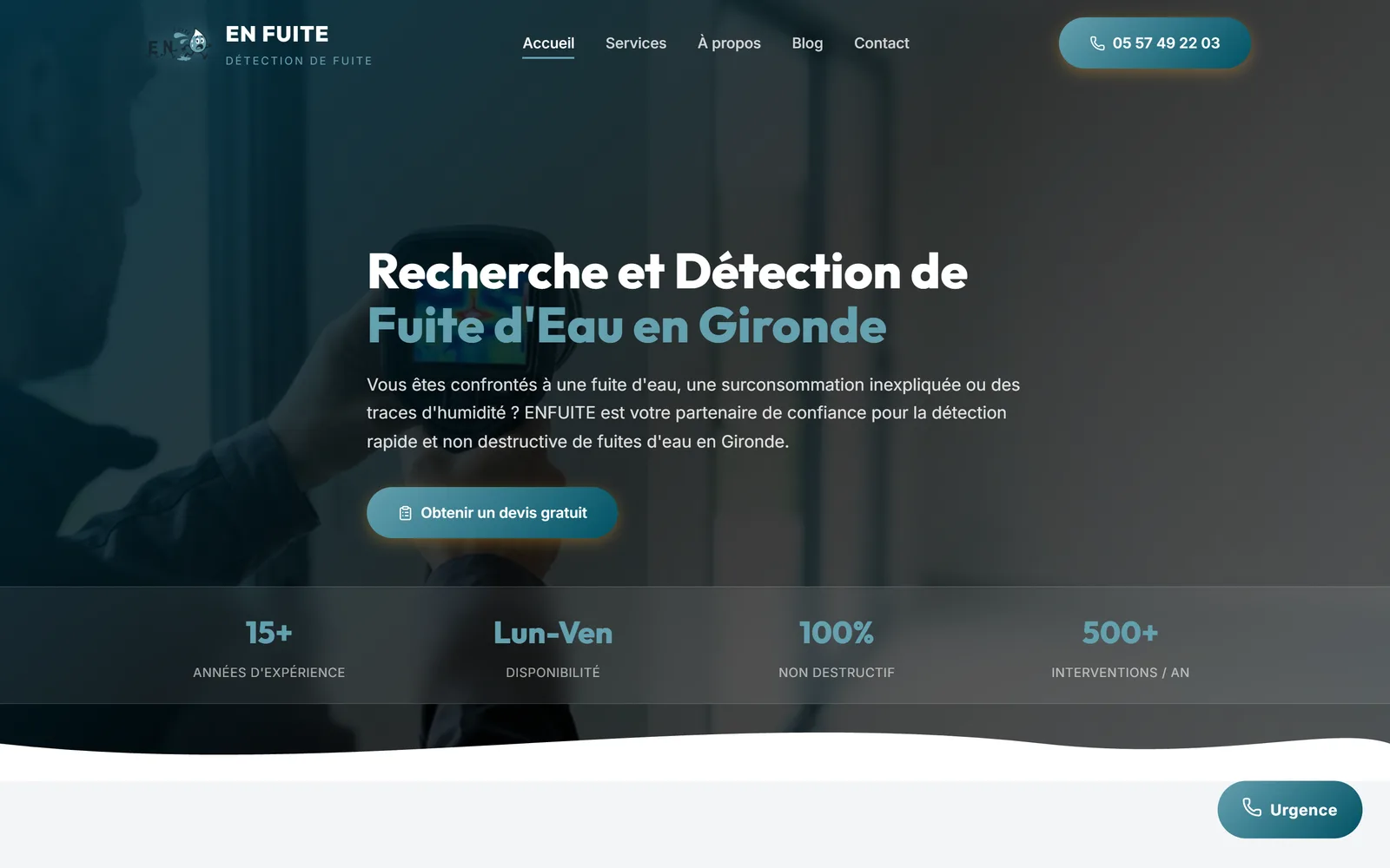 En Fuite : Recherche de fuite d'eau · Bâtiment