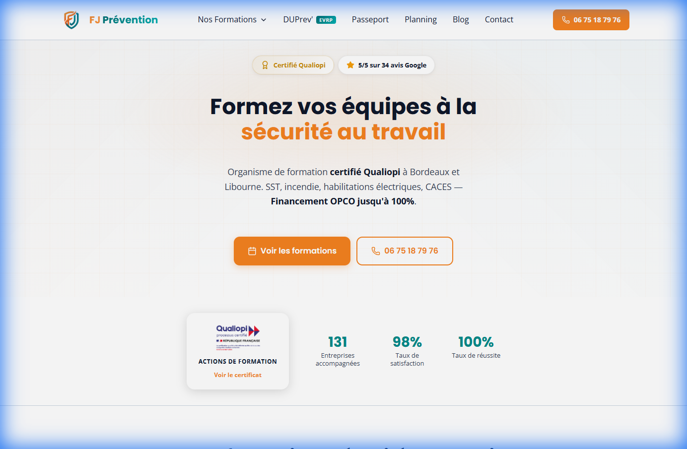 Site Web FJ Prévention